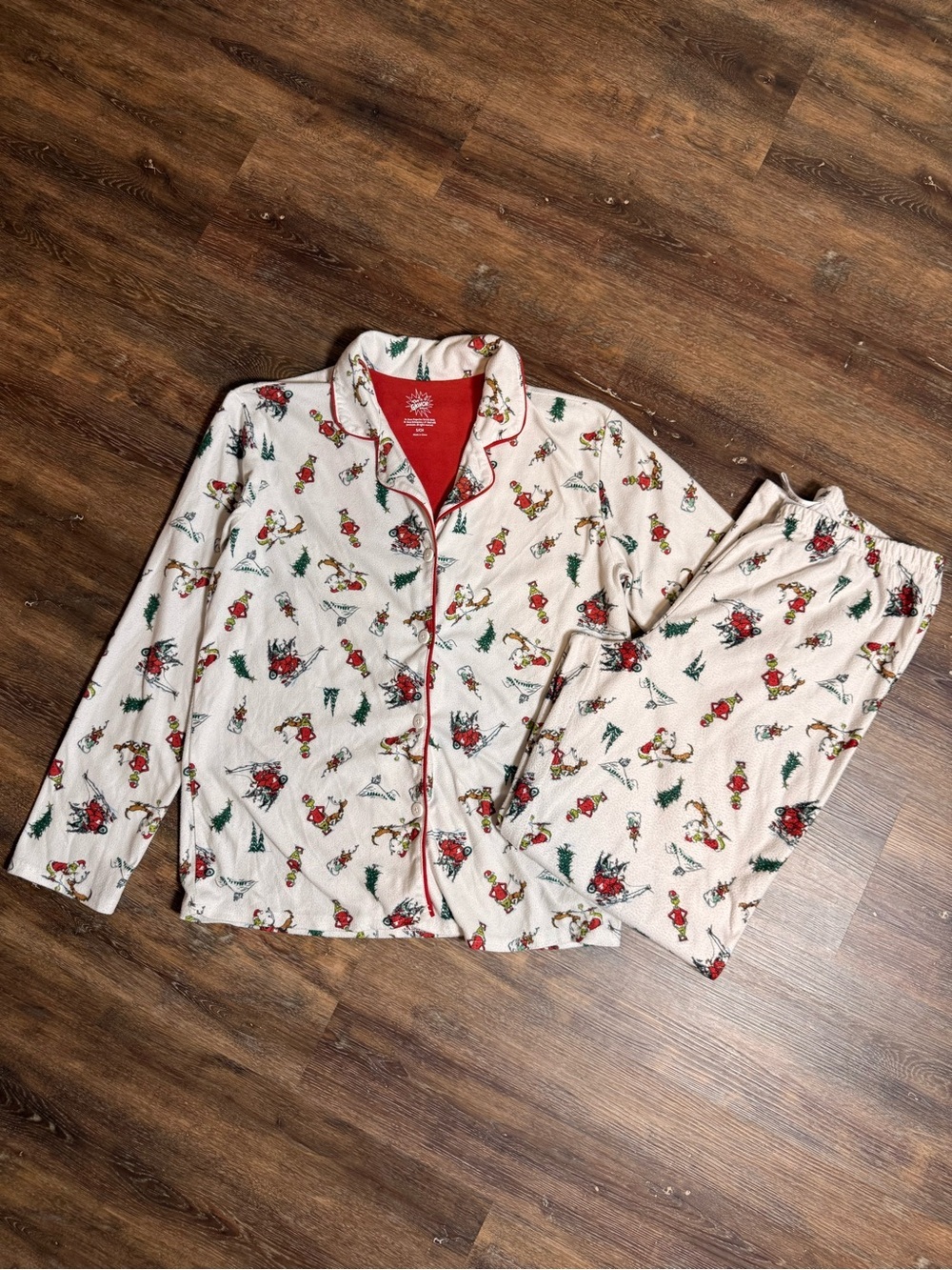 The Grinch Dr. Seuss | Pajama Set Christmas Holiday Sleepwear 2 Pc | Small